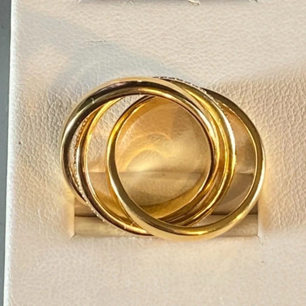 DIAMOND ACCENT 3 STACKED BAND RING - Picture 10 of 13